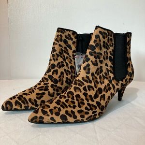 Zara New Animal Print Ankle Boots